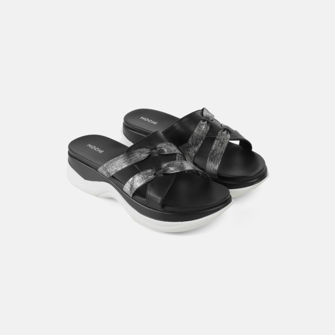 Mochi Women Black Casual Slip Ons (SKU: 41-483-11-36)