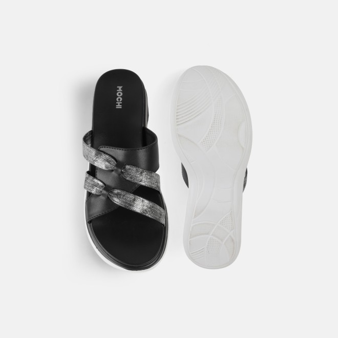 Mochi Women Black Casual Slip Ons (SKU: 41-483-11-36)