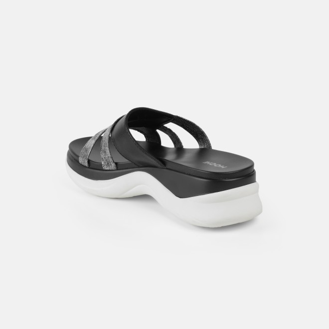 Mochi Women Black Casual Slip Ons (SKU: 41-483-11-36)