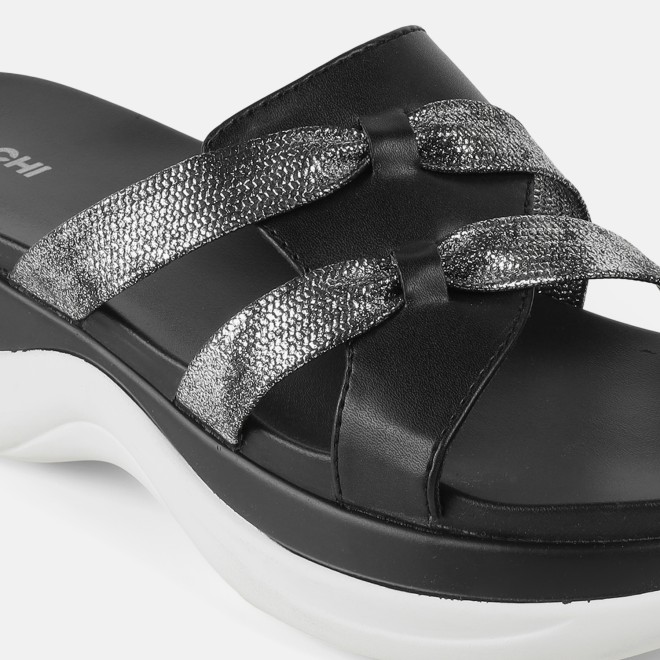 Mochi Women Black Casual Slip Ons (SKU: 41-483-11-36)