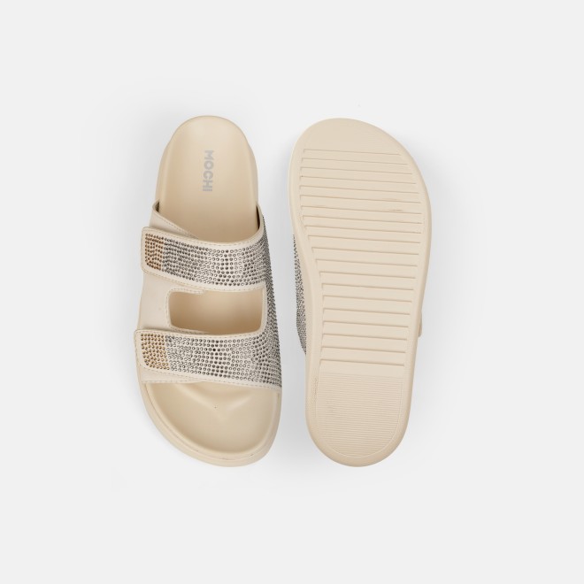 Mochi Women Beige Casual Slip Ons (SKU: 41-484-20-36)