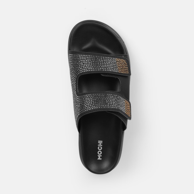 Mochi Women Black Casual Slip Ons (SKU: 41-484-11-36)