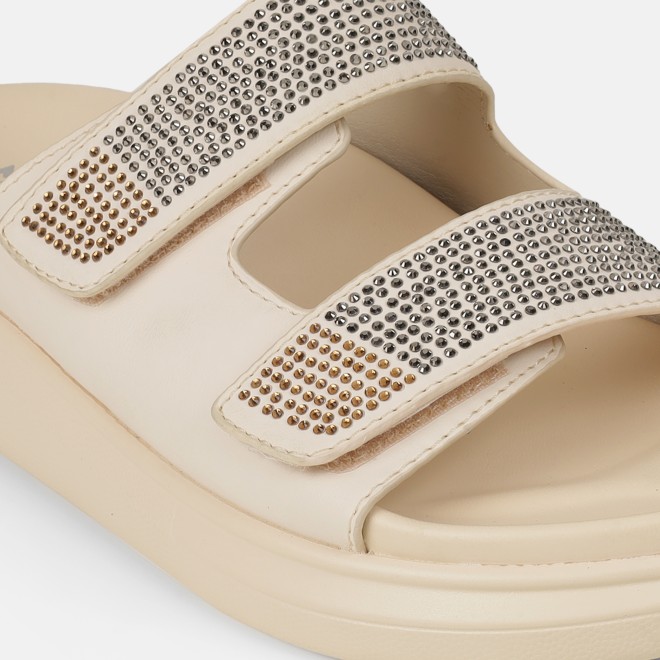 Mochi Women Beige Casual Slip Ons (SKU: 41-484-20-36)
