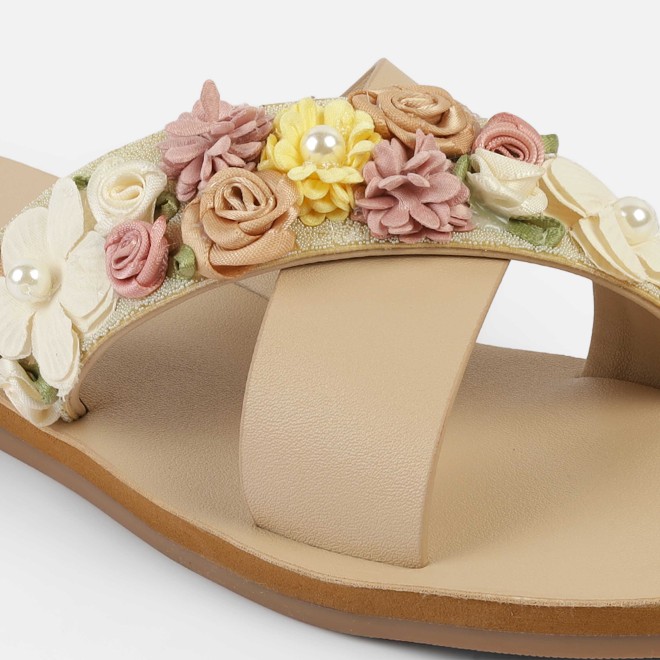 Mochi Women Beige Casual Slip Ons (SKU: 41-486-20-36)
