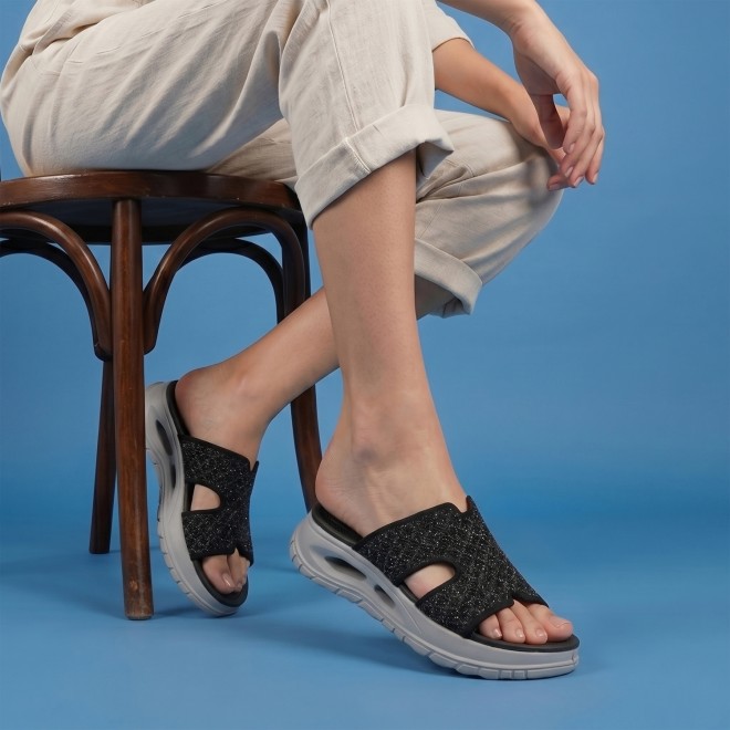 Mochi Women Black Casual Slip Ons (SKU: 41-490-11-36)