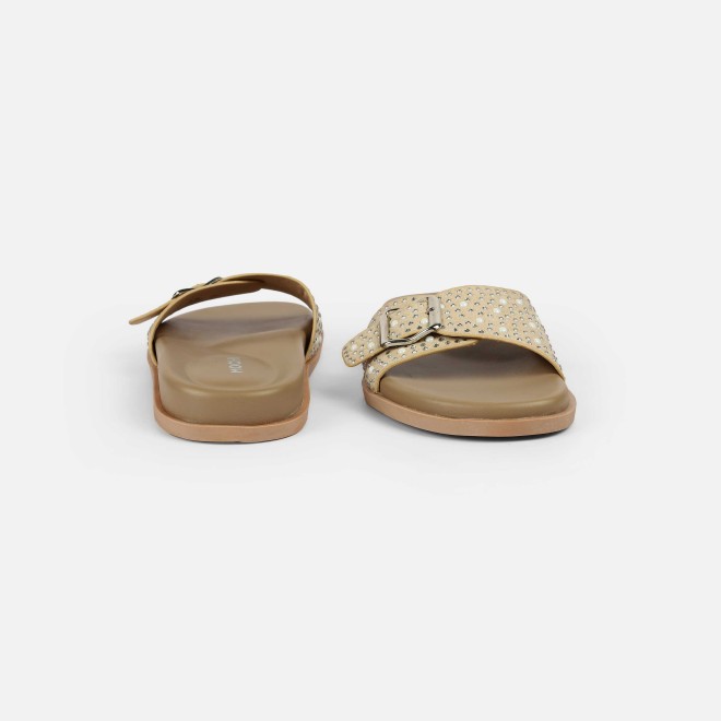 Mochi Women Beige Casual Slip Ons (SKU: 41-505-20-36)