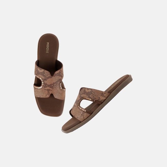 Mochi Women Tan Casual Slip Ons (SKU: 41-517-23-36)