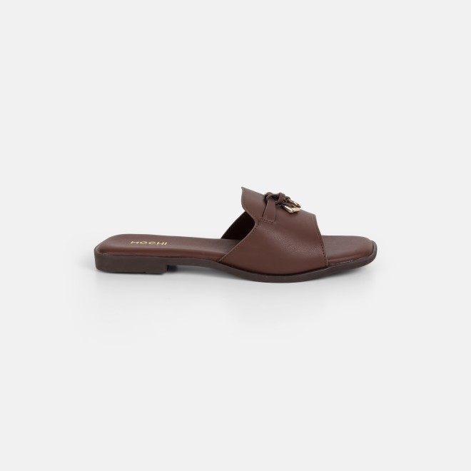 Mochi Women Brown Casual Slip Ons (SKU: 41-522-12-36)