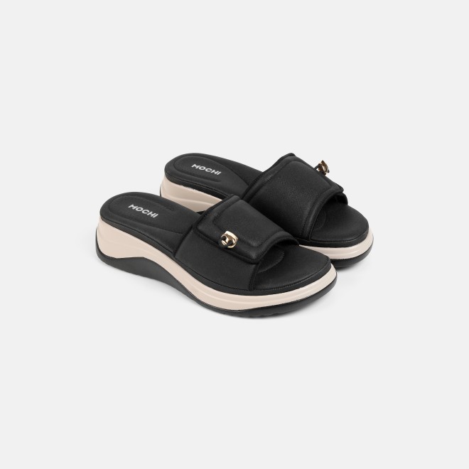 Mochi Women Black Casual Slip Ons (SKU: 41-528-11-37)