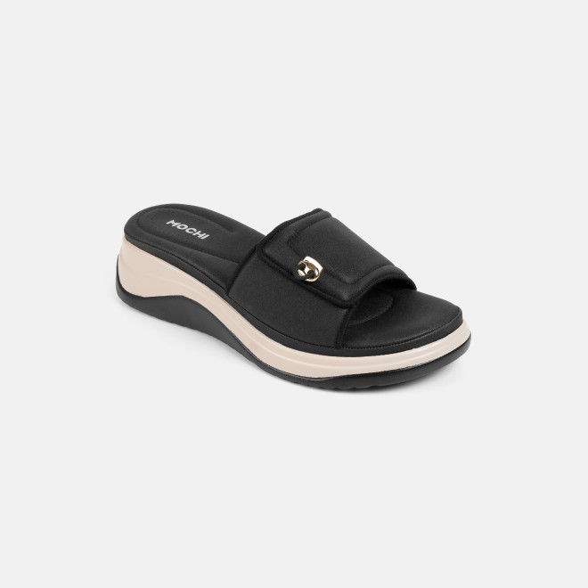 Mochi Women Black Casual Slip Ons (SKU: 41-528-11-37)