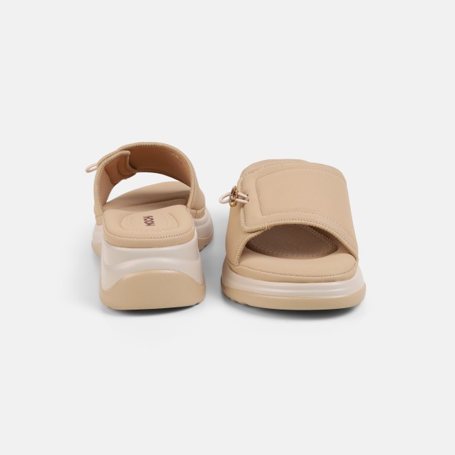 Mochi Women Beige Casual Slip Ons (SKU: 41-528-20-36)
