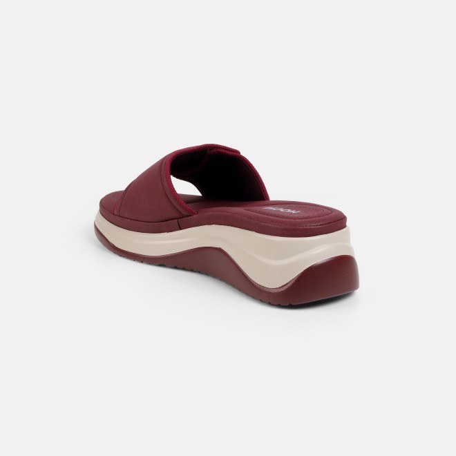 Mochi Women Maroon Casual Slip Ons (SKU: 41-528-44-37)