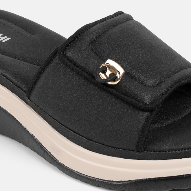 Mochi Women Black Casual Slip Ons (SKU: 41-528-11-37)