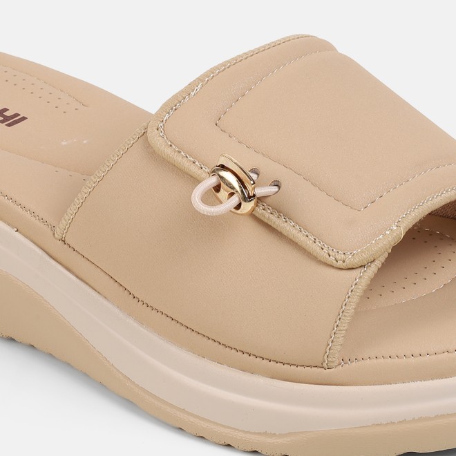 Mochi Women Beige Casual Slip Ons (SKU: 41-528-20-36)