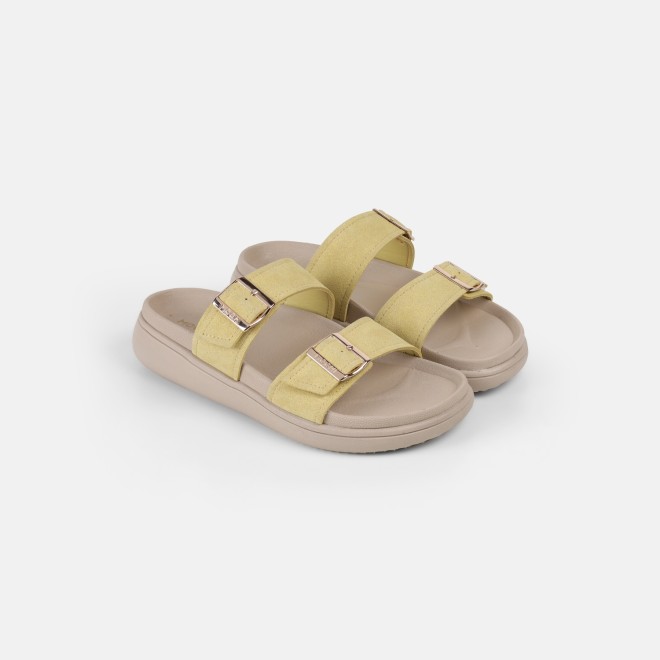 Mochi Women Yellow Casual Slippers (SKU: 41-529-33-37)