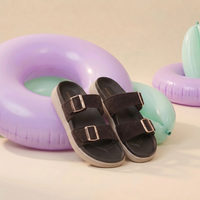 Women Brown Casual Slippers
