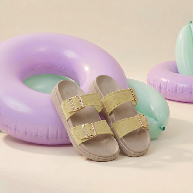 Women Yellow Casual Slippers