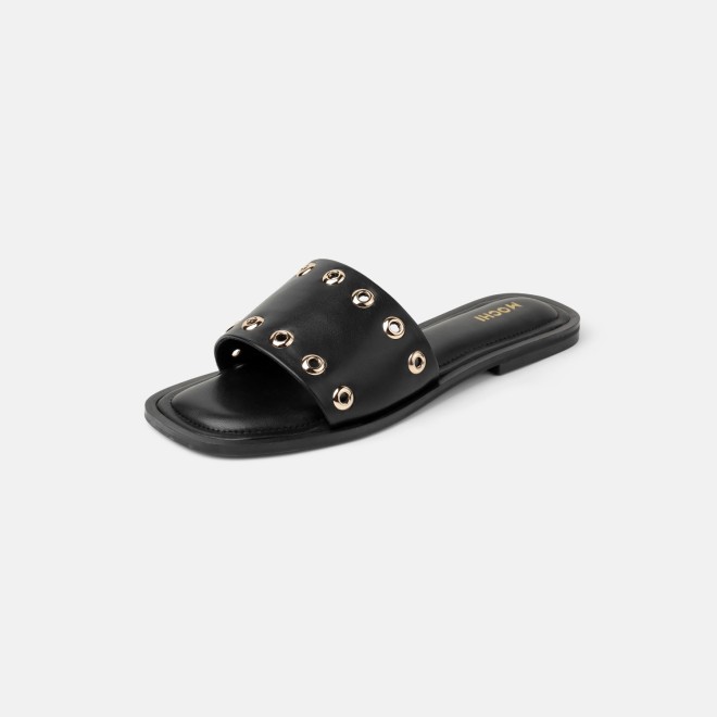 Mochi Women Black Casual Slip Ons (SKU: 41-547-11-36)