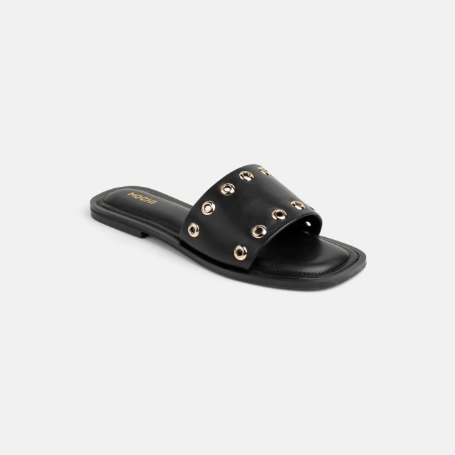 Mochi Women Black Casual Slip Ons (SKU: 41-547-11-36)