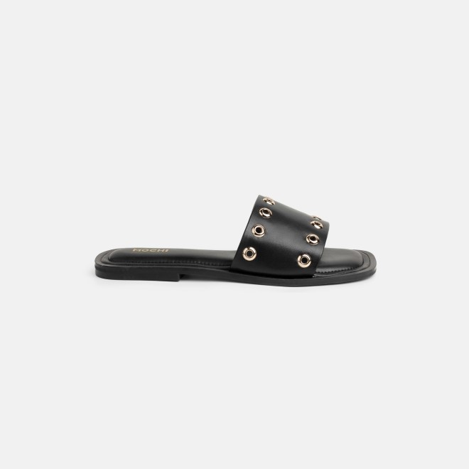 Mochi Women Black Casual Slip Ons (SKU: 41-547-11-36)