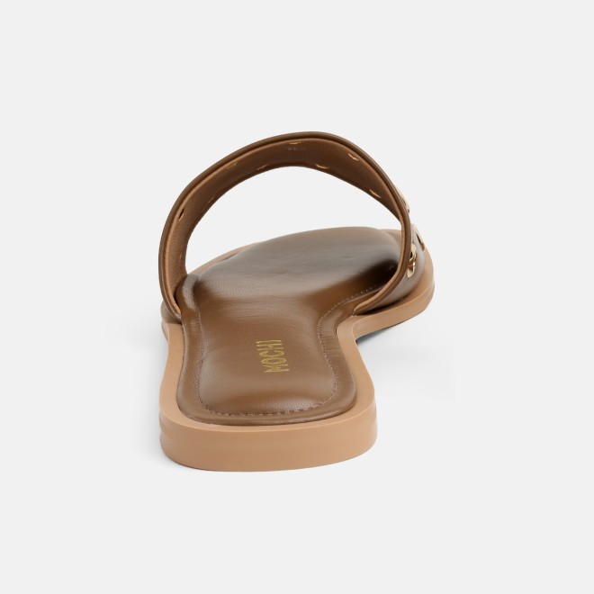 Mochi Women Brown Casual Slip Ons (SKU: 41-547-12-36)