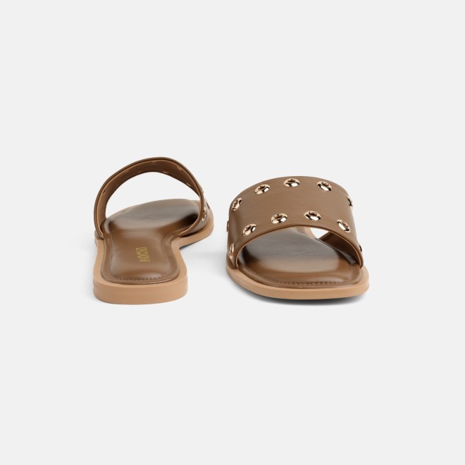 Mochi Women Brown Casual Slip Ons (SKU: 41-547-12-36)