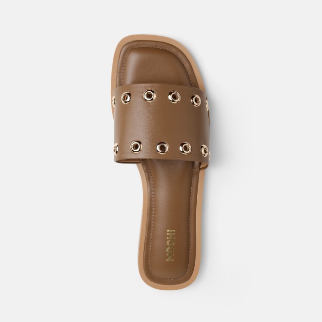 Mochi Women Brown Casual Slip Ons (SKU: 41-547-12-36)