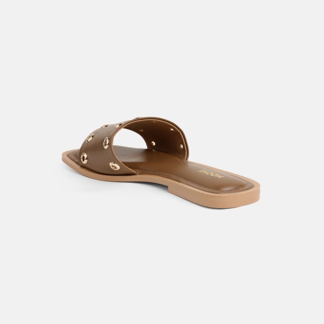 Mochi Women Brown Casual Slip Ons (SKU: 41-547-12-36)