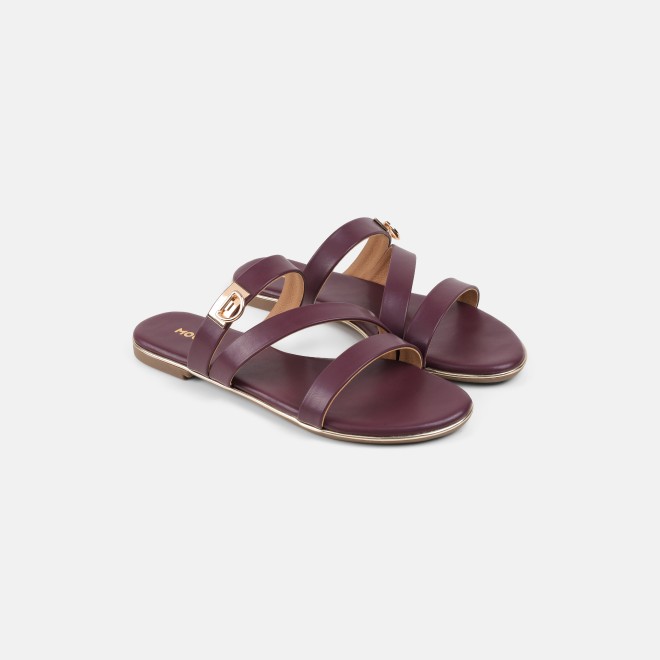 Mochi Women Wine Casual Slippers (SKU: 41-550-58-36)