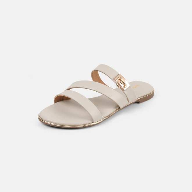 Mochi Women Beige Casual Slippers (SKU: 41-550-20-36)