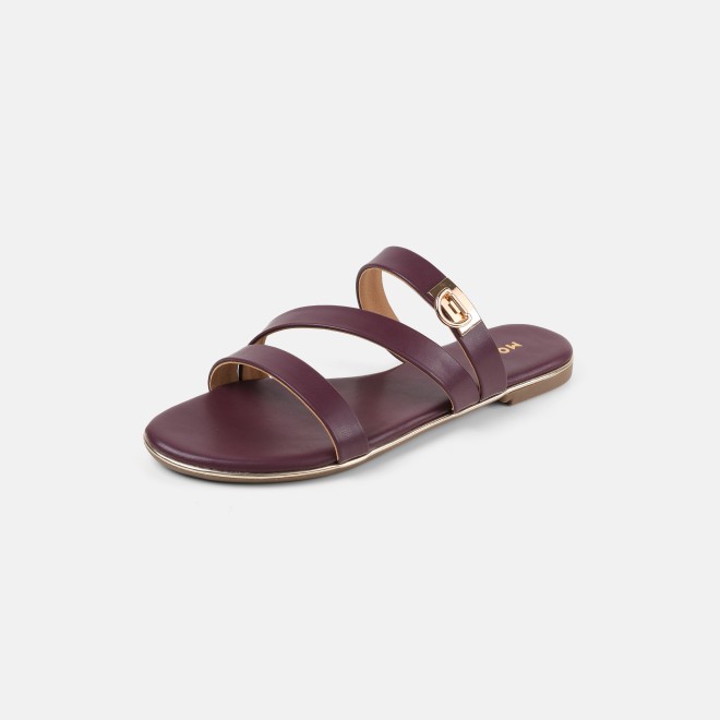 Mochi Women Wine Casual Slippers (SKU: 41-550-58-36)