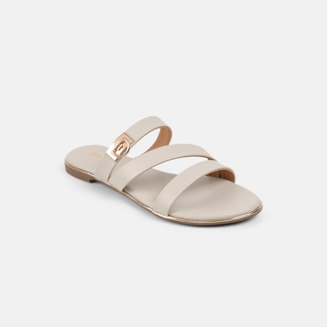Mochi Women Beige Casual Slippers (SKU: 41-550-20-36)