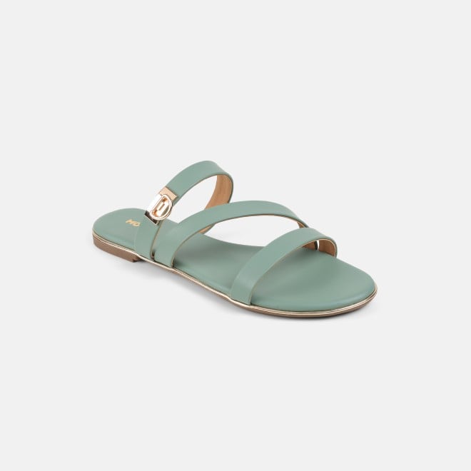 Mochi Women Green Casual Slippers (SKU: 41-550-21-36)