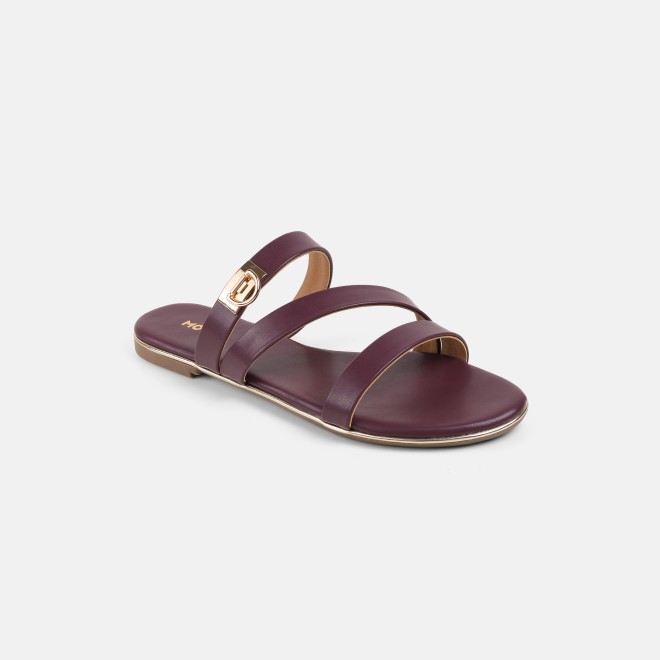 Mochi Women Wine Casual Slippers (SKU: 41-550-58-36)