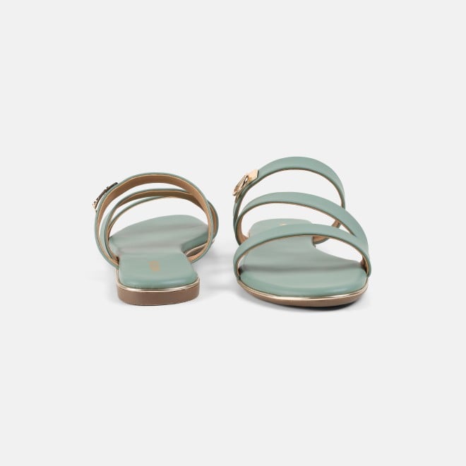 Mochi Women Green Casual Slippers (SKU: 41-550-21-36)
