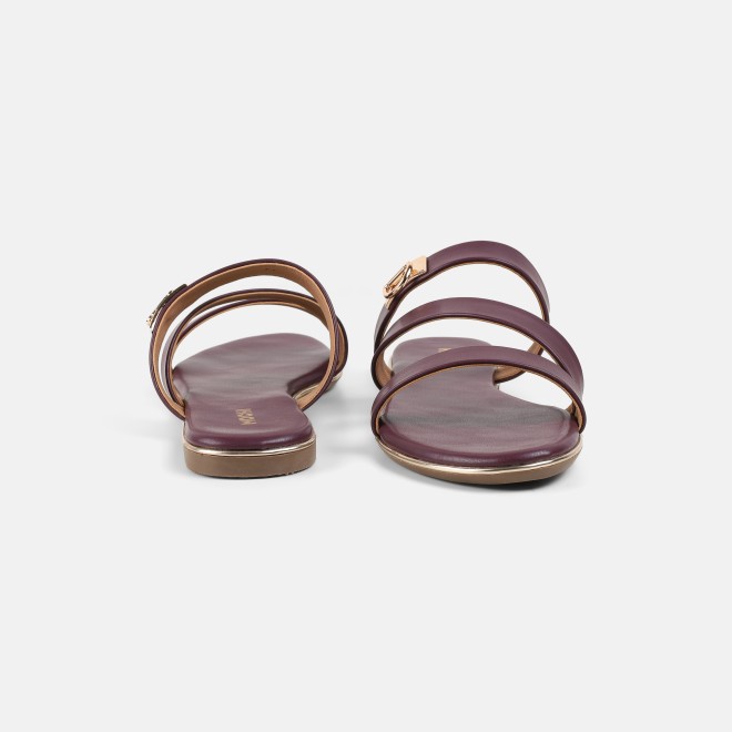 Mochi Women Wine Casual Slippers (SKU: 41-550-58-36)