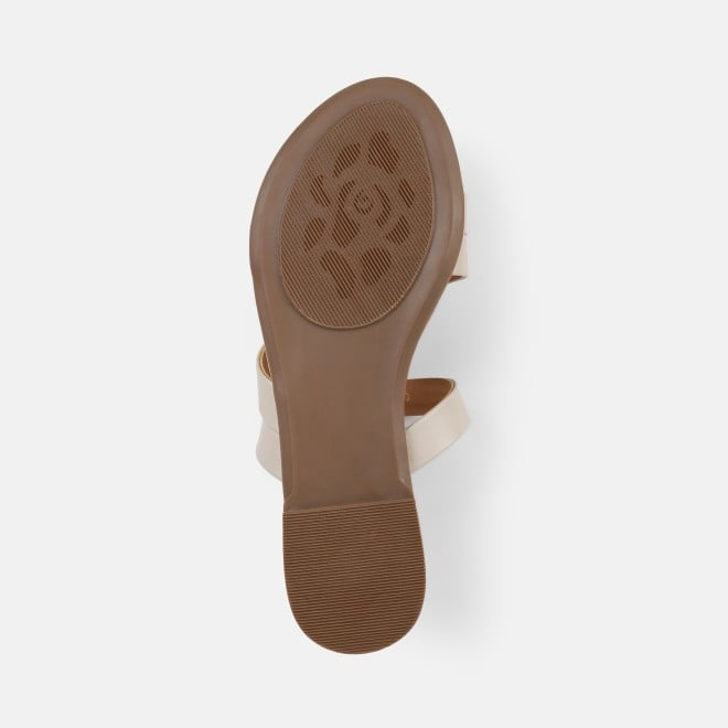 Mochi Women Beige Casual Slippers (SKU: 41-550-20-36)