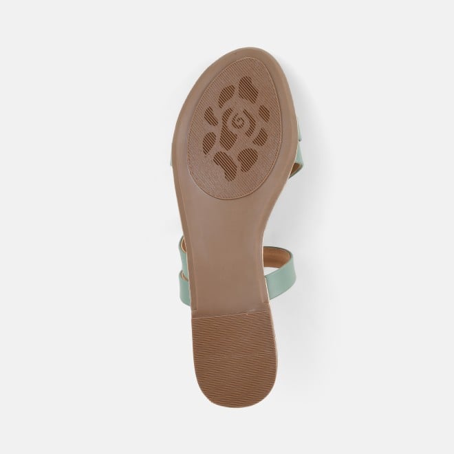 Mochi Women Green Casual Slippers (SKU: 41-550-21-36)