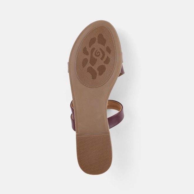 Mochi Women Wine Casual Slippers (SKU: 41-550-58-36)