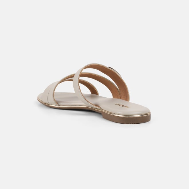 Mochi Women Beige Casual Slippers (SKU: 41-550-20-36)