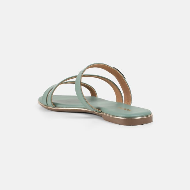 Mochi Women Green Casual Slippers (SKU: 41-550-21-36)