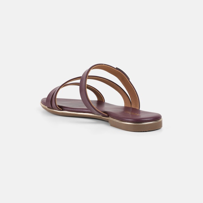 Mochi Women Wine Casual Slippers (SKU: 41-550-58-36)