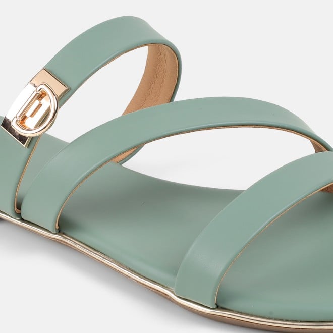 Mochi Women Green Casual Slippers (SKU: 41-550-21-36)