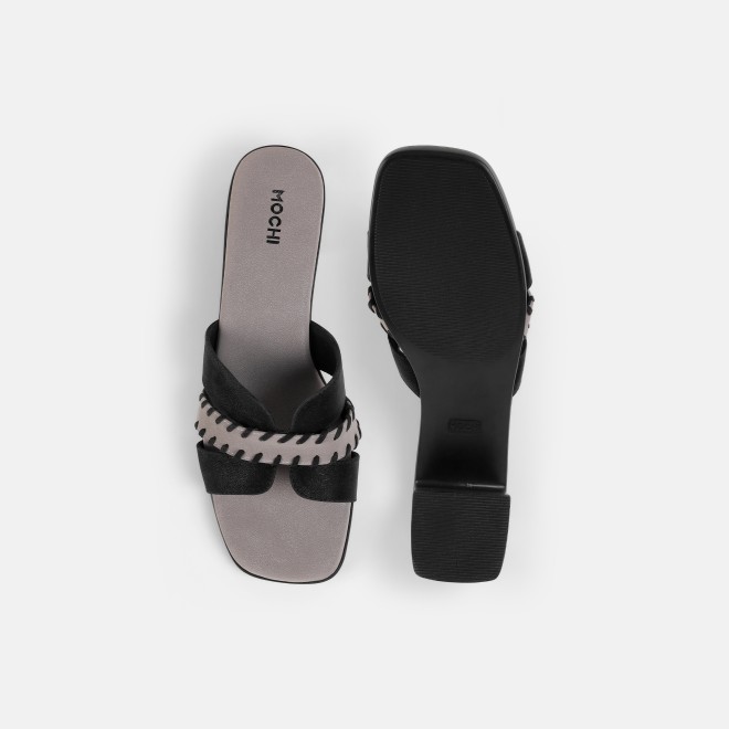 Mochi Women Black Casual Slip Ons (SKU: 41-552-11-36)