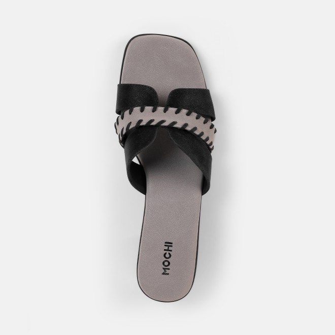 Mochi Women Black Casual Slip Ons (SKU: 41-552-11-36)