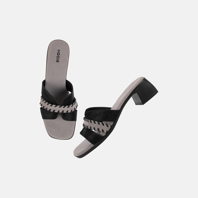 Mochi Women Black Casual Slip Ons (SKU: 41-552-11-36)