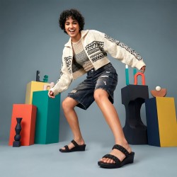 Mochi Women Black Casual Slip Ons