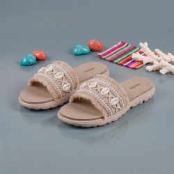 Mochi Women Peach Casual Slippers