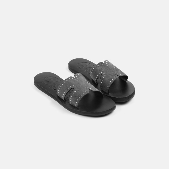 Mochi Women Grey Casual Slip Ons (SKU: 41-575-14-36)