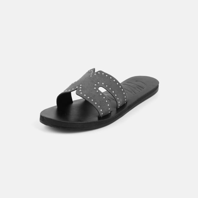 Mochi Women Grey Casual Slip Ons (SKU: 41-575-14-36)